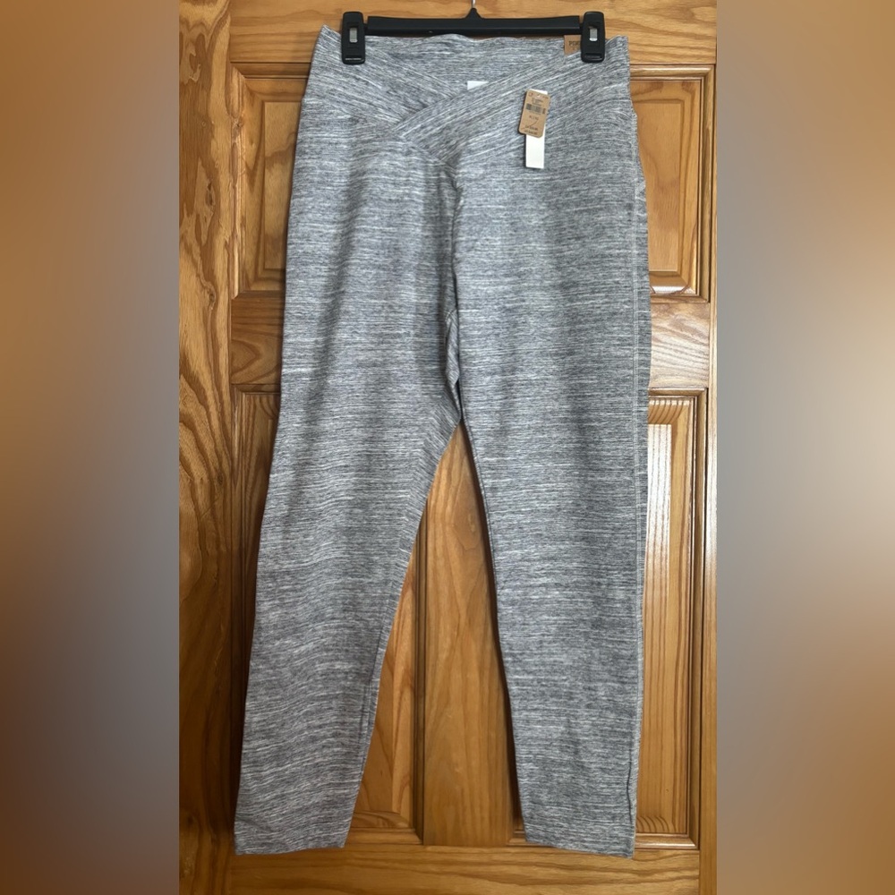 VS Pink Active Cotton Gray Heathered Leggings, Sz XL, NWT